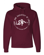 Load image into Gallery viewer, Maroon Sons and Daughters of Liberty Logo Sweatshirt
