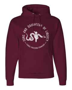 Maroon Sons and Daughters of Liberty Logo Sweatshirt