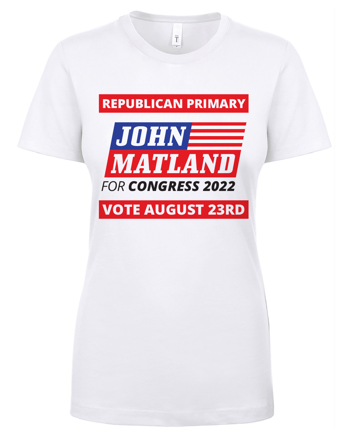 John Matland Retro Campaign Women's Round Neck Tee